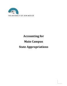 Accounting for Main Campus State Appropriations 1