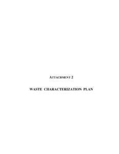 ATTACHMENT 2  WASTE CHARACTERIZATION PLAN Utah Test and Training Range Attachment 2-Waste Characterization Plan