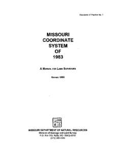 Standards of Practice No.7  MISSOURI COORDINATE SYSTEM OF