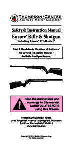 Encore Rifle&Shotgun Manual