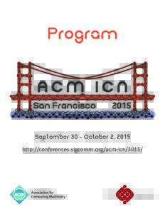 Program ACM ICN San Francisco 2015