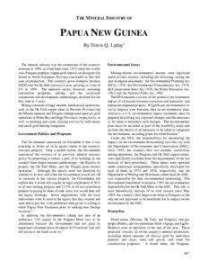 THE MINERAL INDUSTRY OF  PAPUA NEW GUINEA