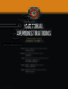 CULTURAL DEMONSTRATIONS SEQUOYAH STAGE SATURDAY, OCTOBER 14