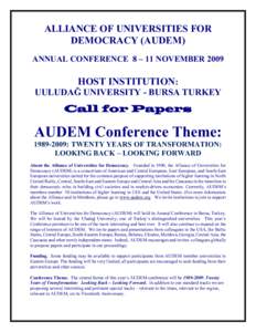 Microsoft Word - AUDEM Call for Papers[removed]Final Rev 8-09.docx