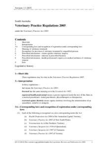 Veterinary Practice Regulations 2005