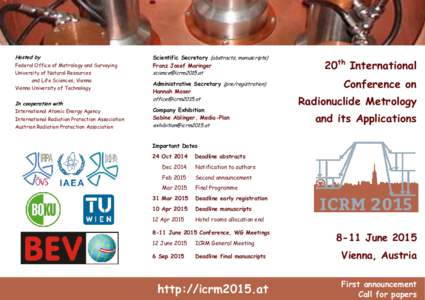 Hosted by Federal Office of Metrology and Surveying University of Natural Resources and Life Sciences, Vienna Vienna University of Technology