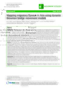 Mapping migratory flyways in Asia using dynamic Brownian bridge movement models