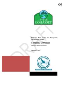 Stormwater Water Quality Best Management Practice Retrofit Analysis Cohasset, Minnesota Mississippi Headwaters Board