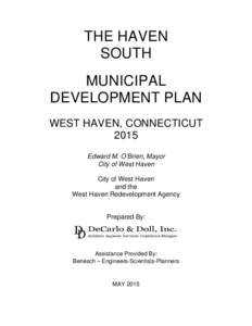 THE HAVEN SOUTH MUNICIPAL DEVELOPMENT PLAN WEST HAVEN, CONNECTICUT 2015