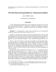 “Richtungsfelder und Fernparallelismus in n-dimensionalen Mannigfaltigkeiten,” Comm. Math. Helv[removed] – 353.
