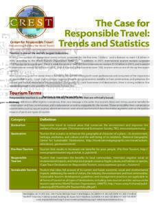 CRE S T Center Centerfor for Responsible ResponsibleTravel Travel