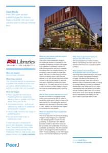 Case Study PeerJ fills open access publishing gap for Arizona State University with low cost solution and no annual renewal fees