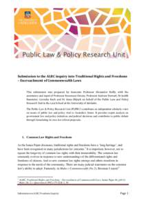 Public Law and Policy Research Unit p Submission to the Department of Immigration and Border Protection - Australia’s Offshore Refugee and Humanitarian Visas – [removed]
