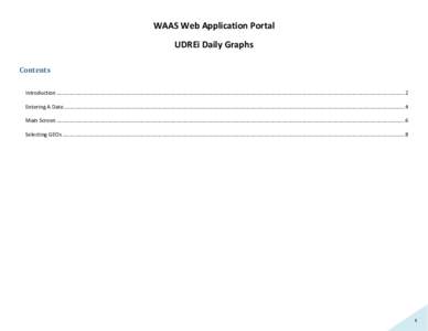 WAAS Web Application Portal UDREi Daily Graphs Contents Introduction .......................................................................................................................................................
