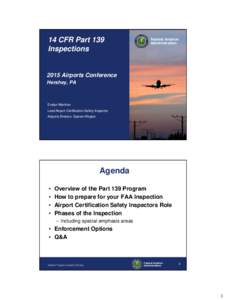 14 CFR Part 139 Inspections Federal Aviation Administration