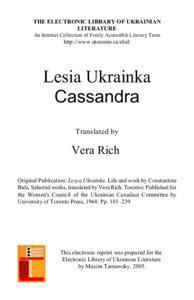 Ukrainian culture / Lesya Ukrainka / Ukrainian literature / Ukrainian language / Ukrainka / Languages of Europe / Ukrainian studies / Europe