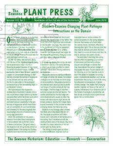 The Sewanee PLANT PRESS  Volume XVI, No. 3