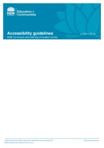 Accessibility guidelines  v[removed]NSW Curriculum and Learning Innovation Centre