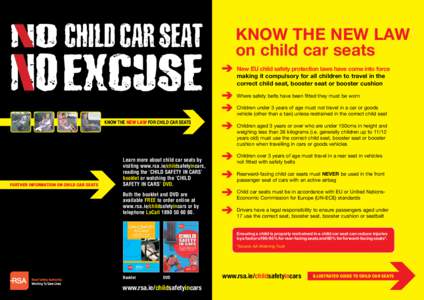 CHILD CAR SEAT  excuse know the new law on child car seats
