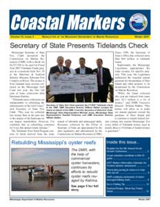 Coastal Markers Volume 10, Issue 3 NEWSLETTER  OF THE