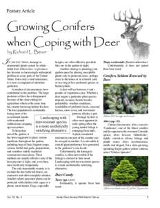 Feature Article  Growing Conifers when Coping with Deer by Richard L. Bitner