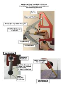 KNEW CONCEPTS PRECISION SAW GUIDE Created by Lee Marshall, www.knewconcepts.com Instructions by Cynthia Eid Key Hole