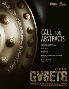 CALL for ABSTRACTS 2015 EVENT LOCATION The Suburban Collection ShowplaceGrand River Avenue