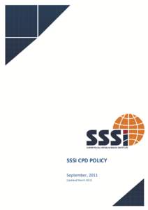 SSSI CPD POLICY September, 2011 (Updated March 2012) Surveying and Spatial Sciences Institute ABN: [removed]