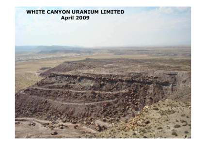 WHITE CANYON URANIUM LIMITED April 2009 BOARD AND MANAGEMENT •