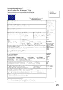 Harmonised application form1  Application for Schengen Visa Заявление на получение шенгенской визы  PHOTO