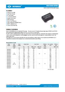 MSKW3000 SERIES DC/DC CONVERTER 5W, SMD-Package