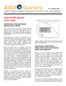 JCSDA  Quarterly No. 18, March 2007