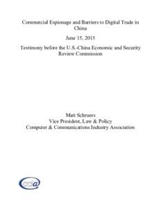 Microsoft Word - Schruers - Barriers to Digital Trade in China.docx
