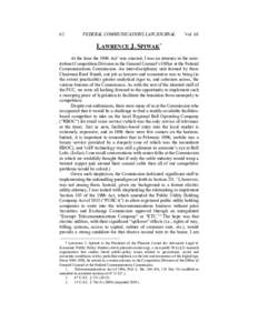 62  FEDERAL COMMUNICATIONS LAW JOURNAL Vol. 68