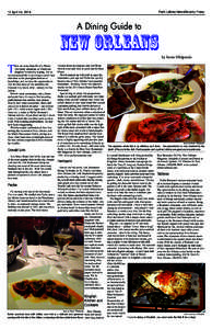 Park Labrea News/Beverly Press  12 April 24, 2014 A Dining Guide to