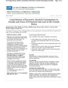 Preventing Chronic Disease