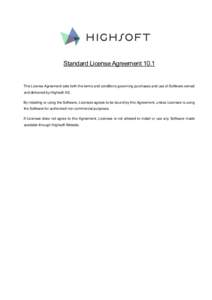 Highsoft Standard License Agreement