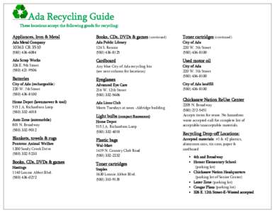 Microsoft Word - Ada Recycling Guide-final revised