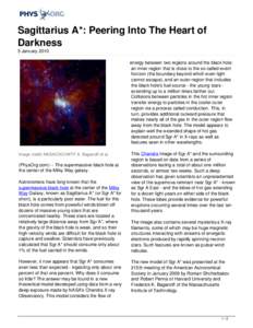 Sagittarius A*: Peering Into The Heart of Darkness