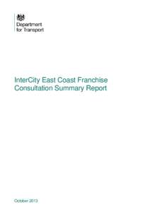 InterCity East Coast Franchise Consultation Summary Report