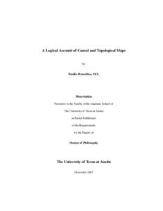 A Logical Account of Causal and Topological Maps  by Emilio Remolina, M.S.