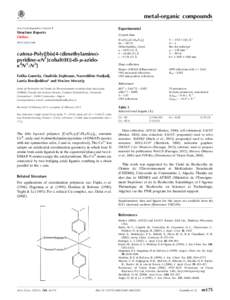 catena-Poly[[bis[4-(dimethylamino)pyridine-[kappa]N1]cobalt(II)]-di-[mu]-azido-[kappa]4N1:N3]