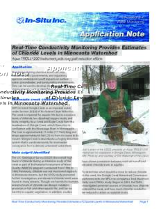 Real-Time Conductivity Monitoring Provides Estimates of Chloride Levels in Minnesota Watershed