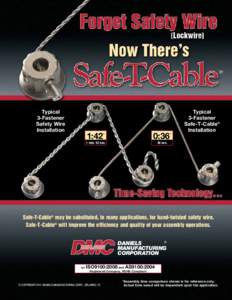 Typical 3-Fastener Safety Wire Installation  1:42*