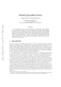 Arrays / Array data type / Array data structure / Equivalence relation / C / Uninterpreted function / Weak equivalence / Bit array / Satisfiability Modulo Theories / Computing / Software engineering / Computer programming