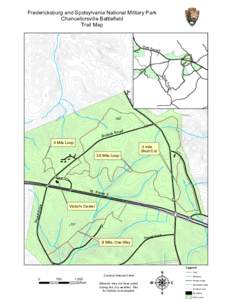 Fredericksburg and Spotsylvania National Military Park Chancellorsville Battlefield Trail Map St ate