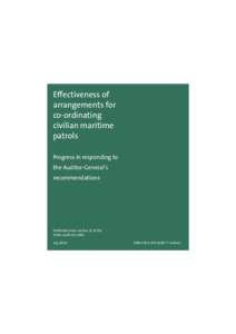 Effectiveness of arrangements for co-ordinating civilian maritime patrols