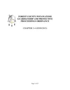 FOREST COUNTY POTAWATOMI GUARDIANSHIP AND PROTECTIVE PROCEEDINGS ORDINANCE CHAPTER)