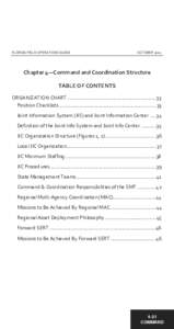 FLORIDA FIELD OPERATIONS GUIDE  OCTOBER 2012 Chapter 4—Command and Coordination Structure TABLE OF CONTENTS