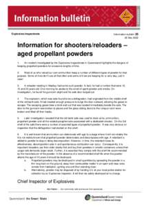 Explosives Information Bulletin 25